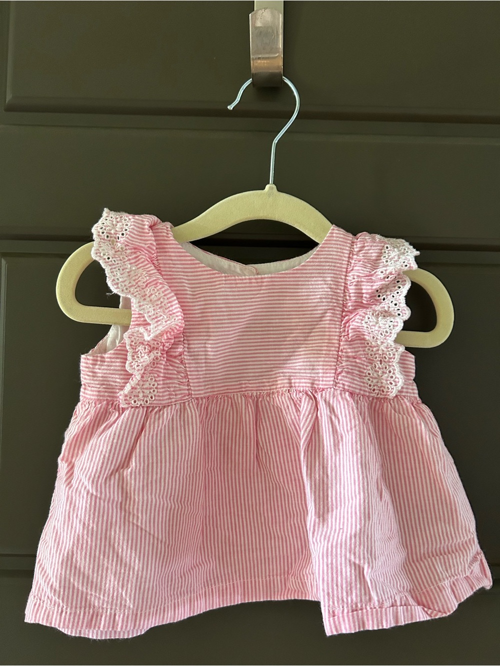 GAP Baby Pink and White Striped Top